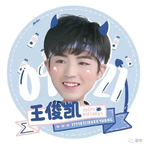  王俊凯生日应援头像9p饭制