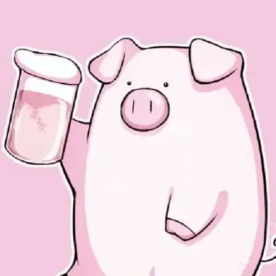  可爱的小粉猪卡通头像