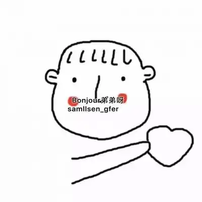  白底简约手绘cp头像可爱搞笑简笔画情侣头像一对