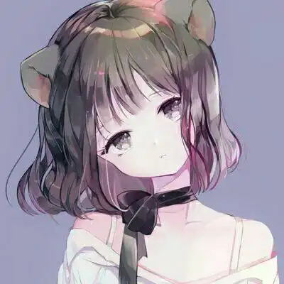  个性短发动漫女生头像手绘短发女生头像彩色系列