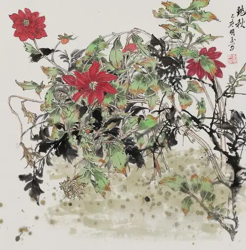  刘明玉花鸟画素净之美,诗意流淌,画境悠然