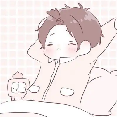  情侣动漫头像一左一右可爱苦瓜脸小姐姐