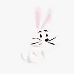  白色小兔子呆萌望远方设计图图片素材其他格式下载动漫人物大全