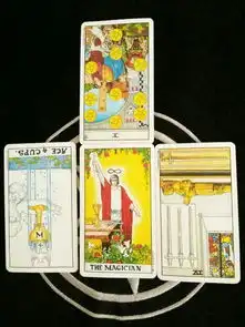  关于感情测试塔罗牌首牌对方,圣杯逆位.再依次我是,魔术师的正位现在,宝剑四逆位未来,星币