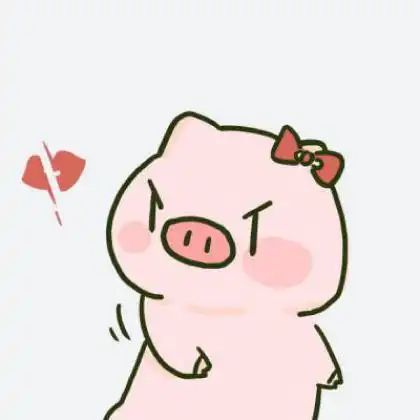  可爱卡通小猪情侣头像,2020手绘系很别致很好看的