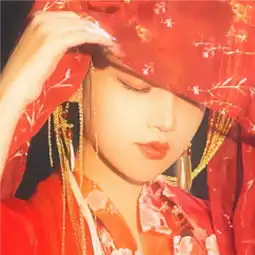  2018红色唯美古风嫁衣美人头像我着一身红衣恨不能相思