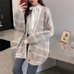  fx2018秋冬新款甜美小清新宽松韩版针织外套慵懒风毛衣女