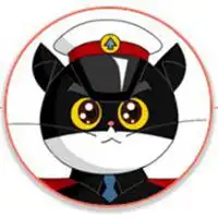  蓝色背景黑猫警长头像微信头像图片大全