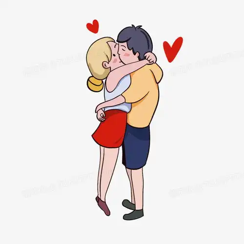  手绘情侣拥抱卡通清新插画png图片素材免费下载psd格式40004000像素熊猫办公