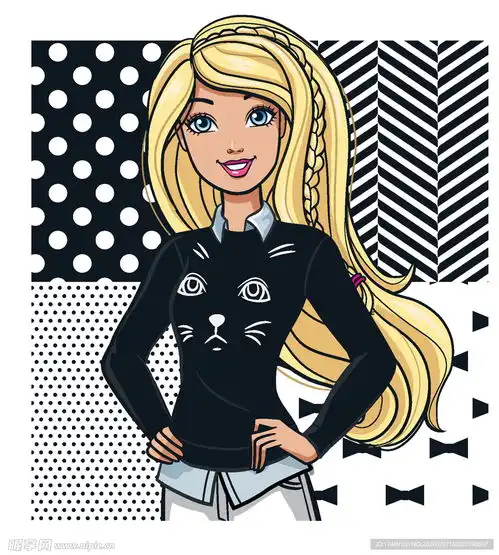  卡通芭比公主设计图