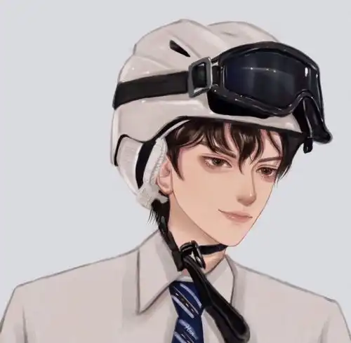  情侣头像头盔细节