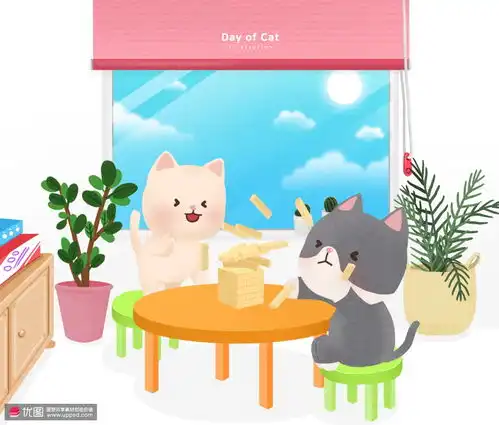  游戏休闲娱乐情侣猫咪生活萌宠插画萌宠动物其他动物萌宠动物其他动物