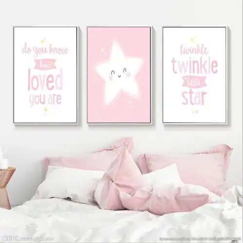  现代简约手绘卡通星星装饰画图片