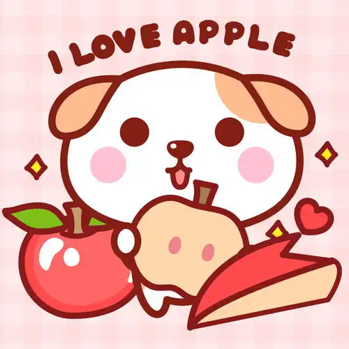  秋田君红底我爱苹果秋田君头像