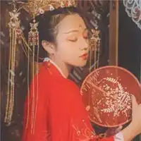  古风红色嫁衣真人头像女生微信头像图片大全