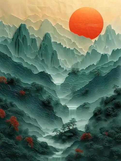  旺事业的山水画头像,好运微信头像,旺运又旺财的微信头像