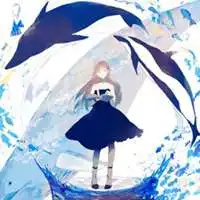 闺蜜头像分开三个人插画二次元森系