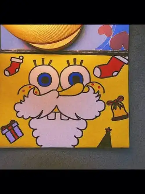  手绘海绵宝宝圣诞节新系列来啦简简单单,解决手残画它