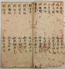  民国手抄人情薄2册11页20面