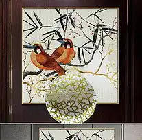  三角形挂画几何装饰画方形无框画餐厅工装背景墙图片素材设计师qq290802822专辑大全我图网