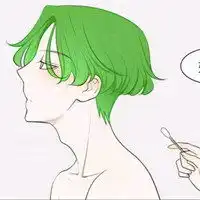  绿头发帅气男头像图片微信头像图片大全