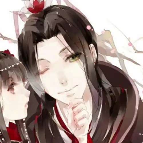  二次元动漫情侣头像一正面一侧面