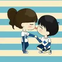  原创手绘简约情侣头像微信头像图片大全