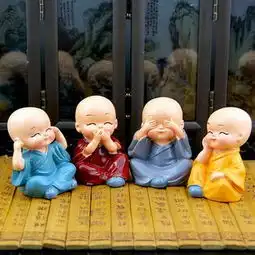  安美时车挂摆件创意汽车摆件车载小和尚可爱装饰车内饰品摆件汽车用品途虎养车