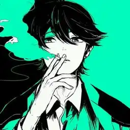  动漫男生头像抽烟系列