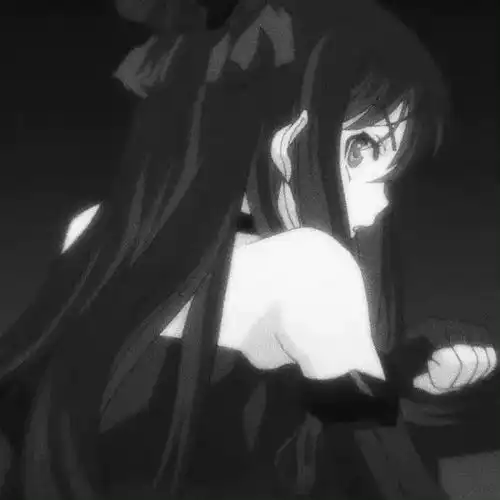  丧系动漫女头黑白微丧女生头像