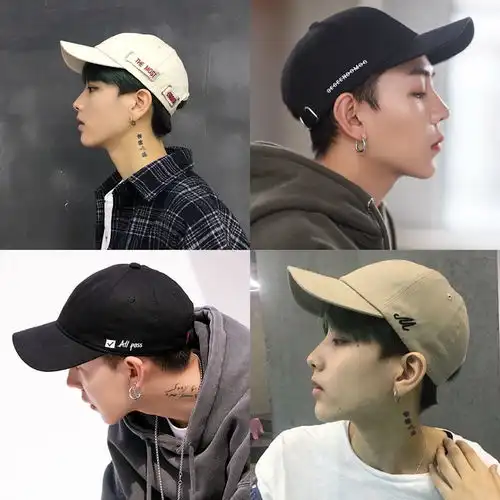  韩版帽子男棒球帽子夏百搭刺绣嘻哈帽潮ins遮阳帽学生情侣帽子女
