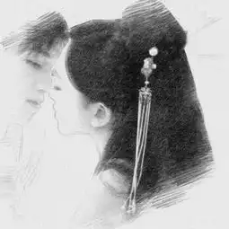  彩铅素描和黑白素描头像心qq情侣头像我要个性网