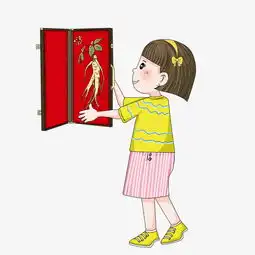  养生主题人参短发女生手绘插画图片素材其他格式下载动漫人物大全