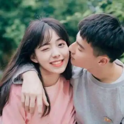  超甜情侣头像双人青春甜蜜幸福合照一对两张