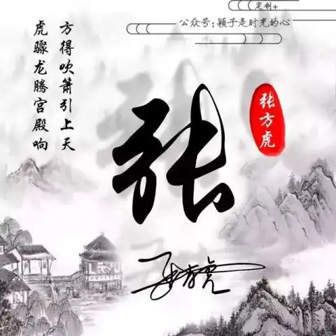  古风头像,寄情山水间,16款水墨姓氏头像等你带走