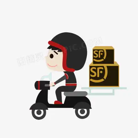  顺丰快递摩托车卡通人物图片免费下载png素材编号vj9iknorz图精灵