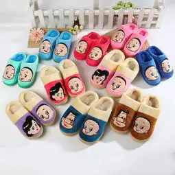  秋冬新款加厚保暖情侣卡通大头儿子棉拖鞋家居亲子棉拖冬季拖鞋