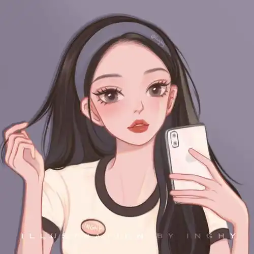 巨好看的手绘女生头像闺蜜头像