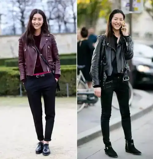  飒酷美ab维密超模人手一件,澳洲进口羊皮,一线大牌同厂,穿10年都如新皮衣