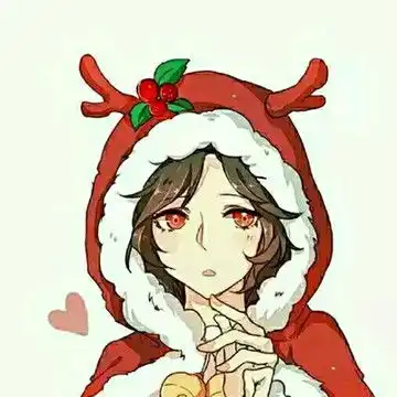  卡通版超萌圣诞情侣头像