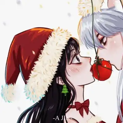  浪漫动漫情侣圣诞情侣头像没钱卡通动漫头像我要个性网