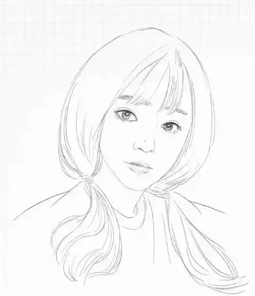  素描教程,美少女头像绘制方法,为你喜欢的小姐姐画幅画