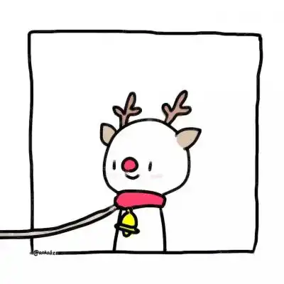  方框简笔小人情侣头像左右上下简笔白底框子里的小人头像