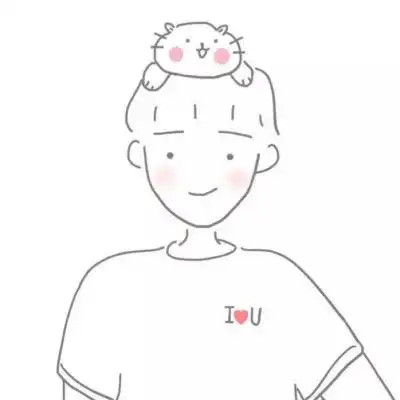  清新简约的手绘情侣头像一男一女简单卡通情侣头像