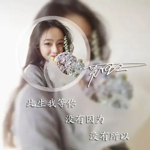  唯美画中画三行情话微信头像,签名头像,你的头像也可以这么美