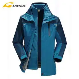  雷诺斯秋冬季户外防寒保暖两件套三合一情侣款冲锋衣130a169a