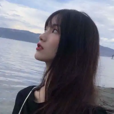  女生海边头像小清新侧面图片,借一方晴空拥一米阳光