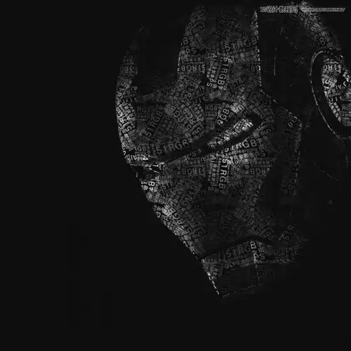  photoshop快速制作文字组成的钢铁侠头像