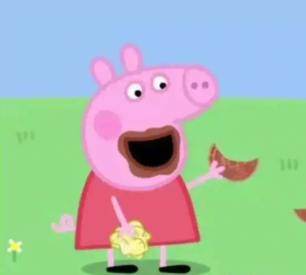  小猪佩奇情侣头像一左一右粉红猪小妹萌萌哒