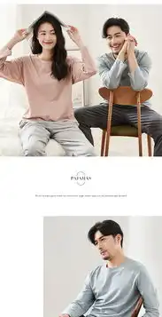  顶瓜瓜情侣纯棉家居服套装舒适简约日式纯色长袖睡衣套装